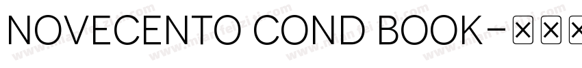 Novecento Cond Book字体转换